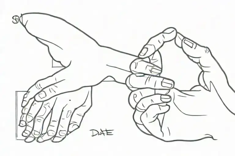 Date And Hand Sketch