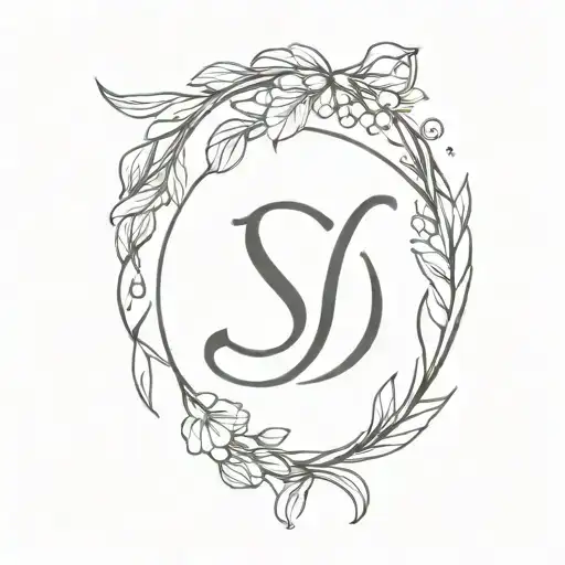 Hearth With Initial Of Silvia And Eva