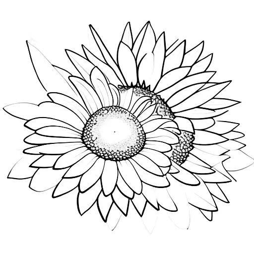 Blue Daisies Of Different Sizes