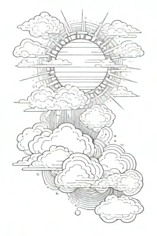 Cloud And Sun Rising