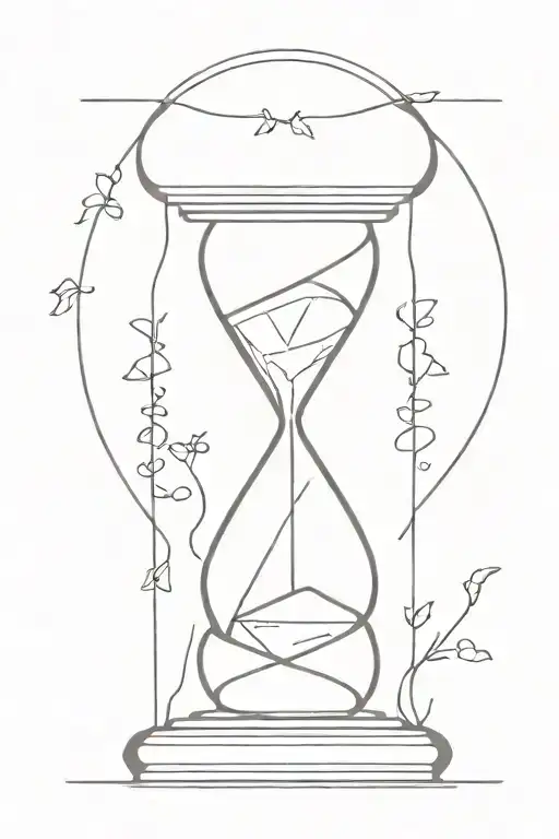 Hourglass And Inscription In Latin