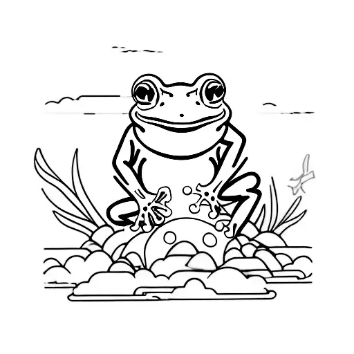 A Frog That Represents A Travel