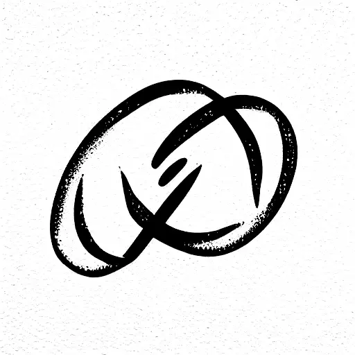 Simple Infinity Symbol With Number 1 Written In Centre