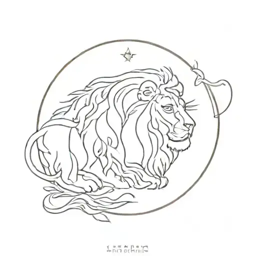 Zodiac Sign Leo Minimalist Style