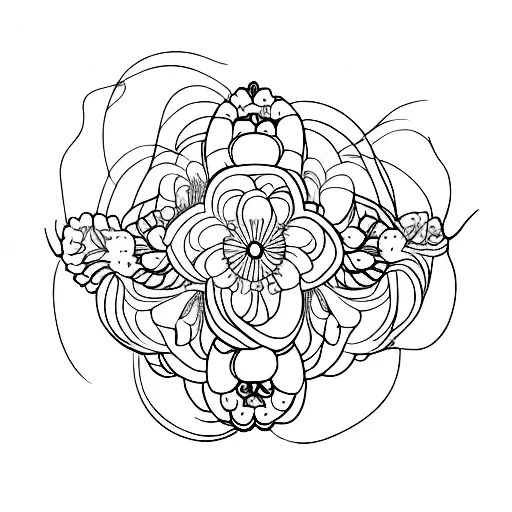 Abstract Representation Of A Delicate Flower Transforming Into A Mesmerizing Butterfly