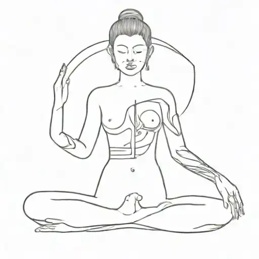 A Fine Line Tattoo Ineherent With The Budddhism Easy To Draw Under The Bicep