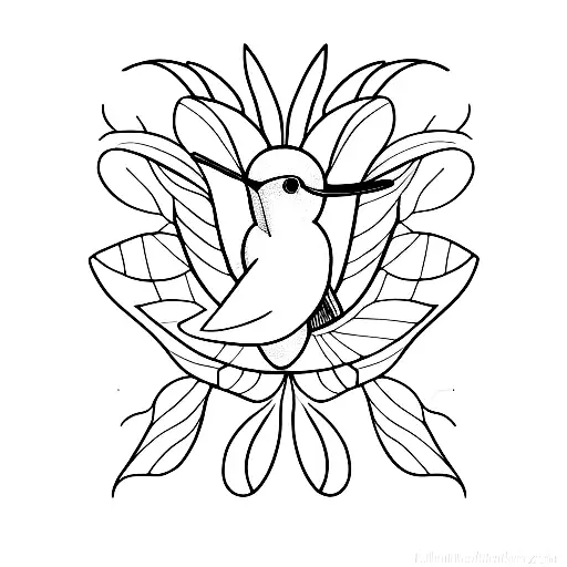 Outline Of Hummingbird