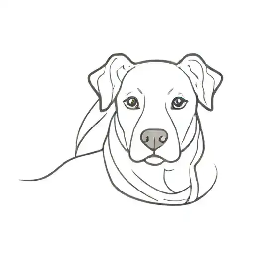 A Black And White Dog