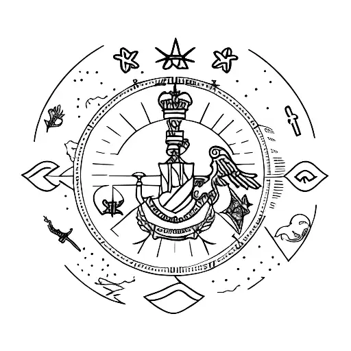 Libra Zodiac Symbol And Puerto Rico Flag