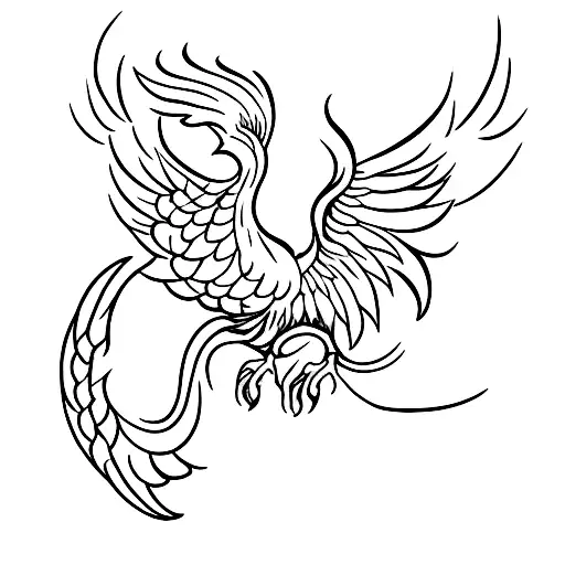 A Phoenix Coming Out Of A Book
