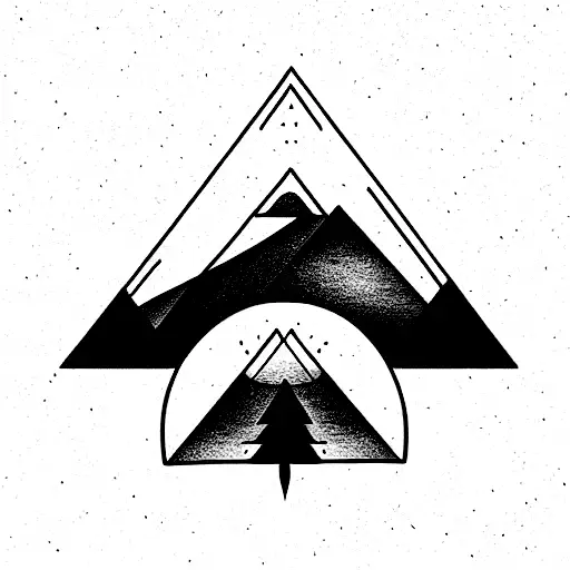 Mountain Inside A Triangle