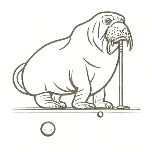 Walrus Playing Golf