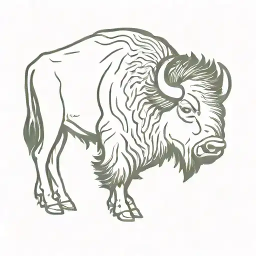 Bison With Infintiy Symbol Intertwined