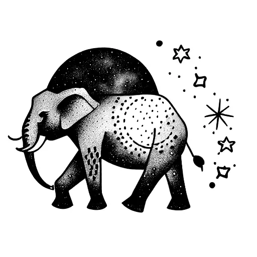 Leo Constellation With Elephant