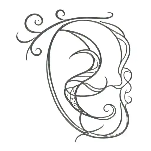 Aquarius Symbol Squigly Lines Going Vertical