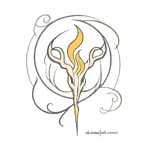 A Small Flame Or Spark That Represents A Bold And Courageous Aries