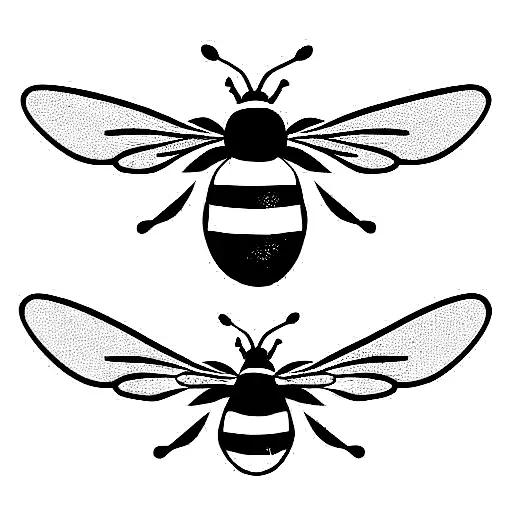 Bee With Floral Wings