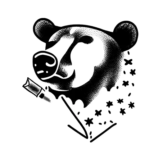 Bear Smoking A Joint