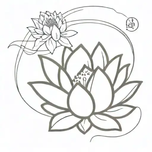 A Fine Line Tattooof Sutra Lotus Flower