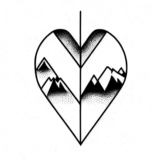 Mountain In The Shape Of A Heart