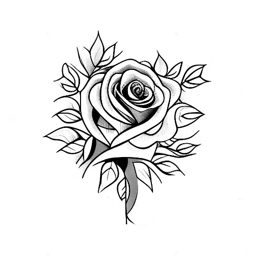 Poker Card With Rose Around