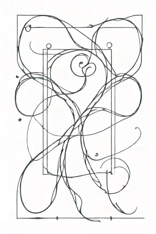 Unalome Symbol With Hand Writting