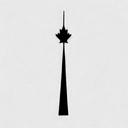 Line Art Tattoo Based On Toronto