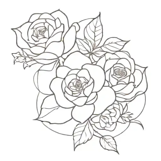 Larkspur And Rose Intertwined