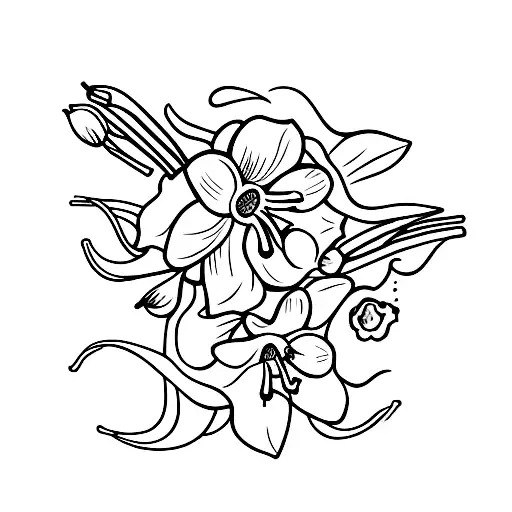 Spear With Daffodil And Lily Of The Valley