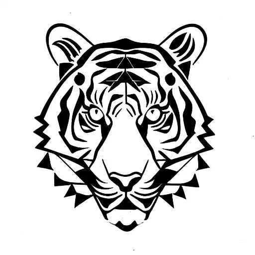 Tiger With Lighting Bolt Teeth