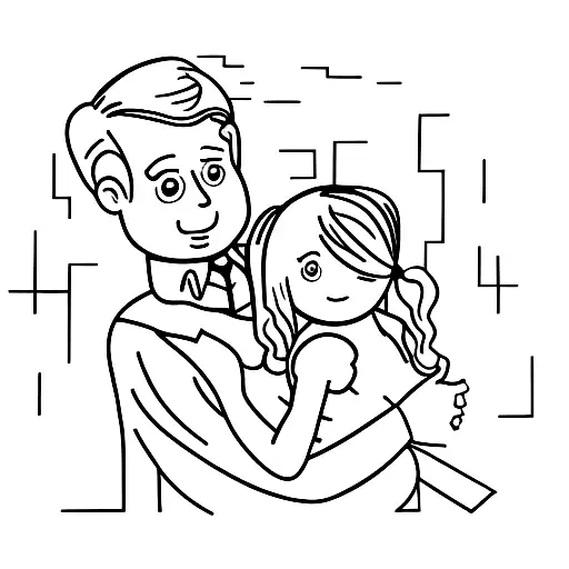 Dad Holding Daughter