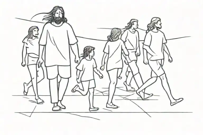 Group Of People Walking One Way And Jesus And I Walking The Other Way