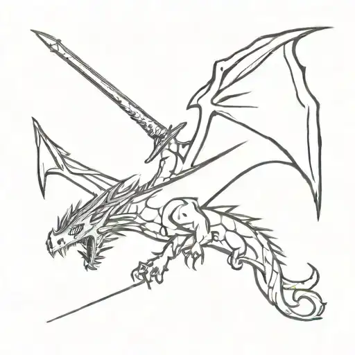 Sword Dragon Flying