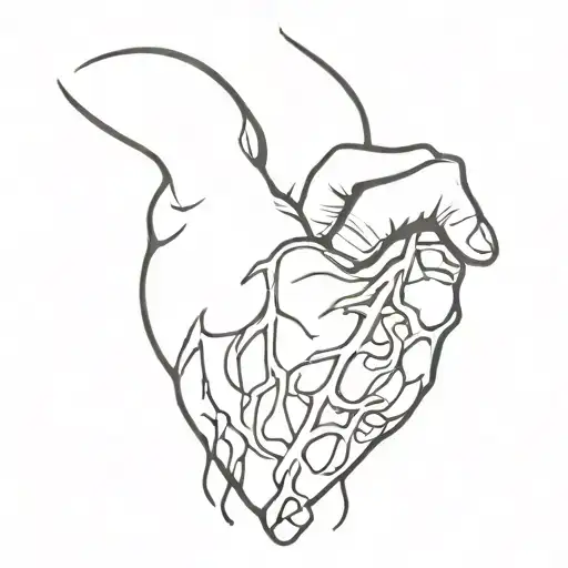 Hollow Broken Heart On Wrist