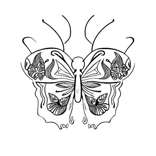 Butterfly And Skull