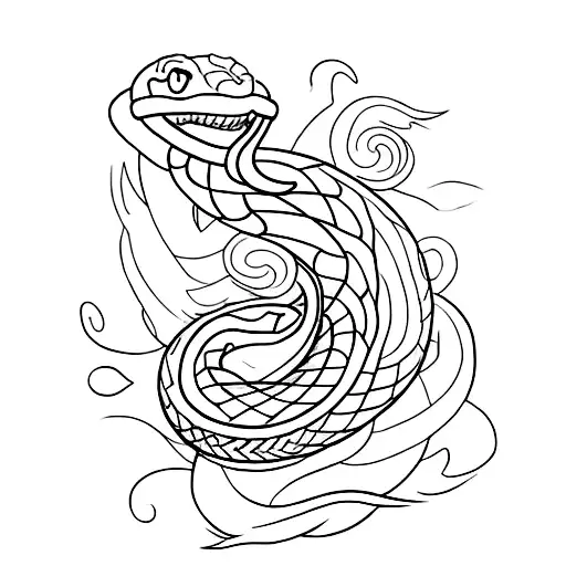 Cover Up A Yellow Snake Tattoo With A Black And Yellow Animal