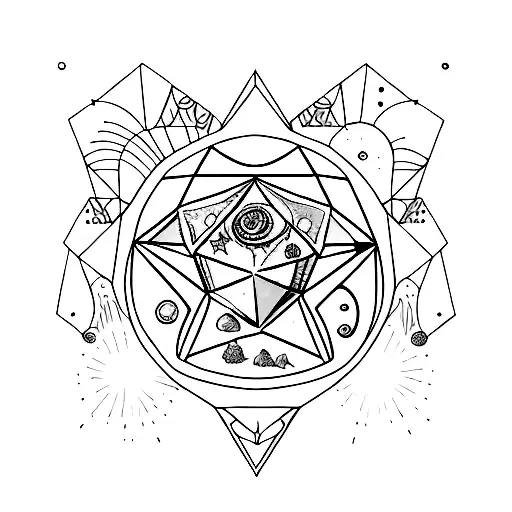 A Mystical Crystal Ball Surrounded By Celestial Animals