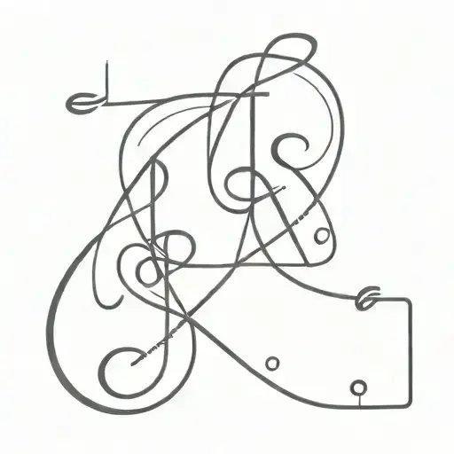 Cross Music Note Intertwined