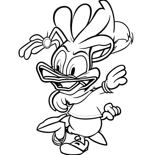 Bugs Bunny And Daffy Duck With Football Boots In Hand