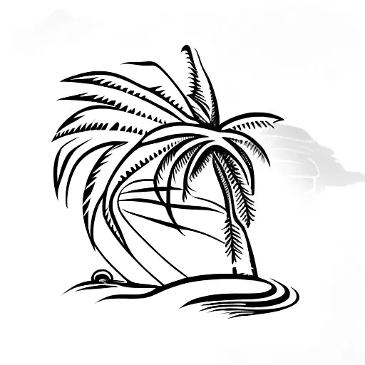 Palm Tree Embedded In A Seal