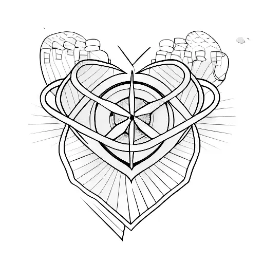 Create A Minimalist Tattoo Featuring A Film Reel And A Heart Symbolizing Love And Affection