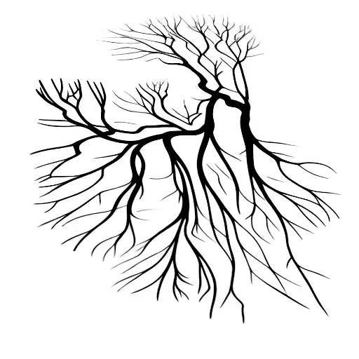 A Skeletal Tree With Roots Shaped Like Neurons