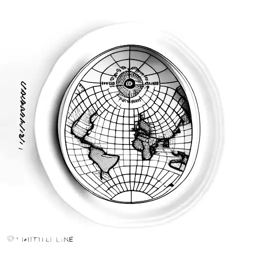 A Minimalist Coffee Cup With A World Map Inside It
