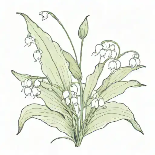 Simple Lily Of The Valley With A Seashell