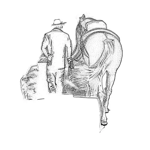 A Man And A Horse