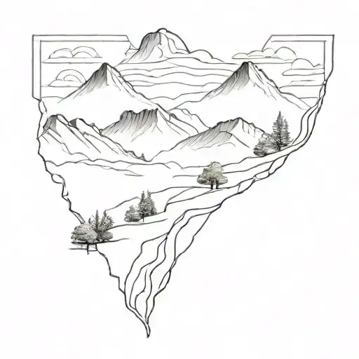 Nature Inspired With Mountain Landscape