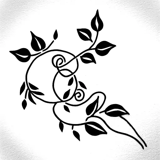 A Woman's Body Wrapped In A Single Vine