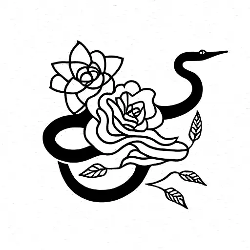 Flower And Snake