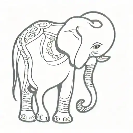 Elephant Tatoo On Neck