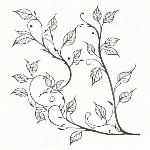 Intricate Plant Vines On Shoulder Tattoo Design